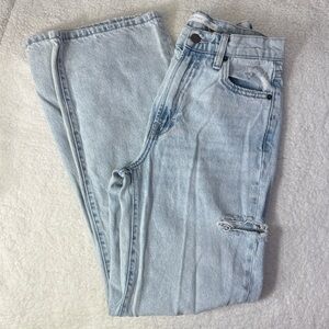Altar’d State Distressed Light Wash Straight Leg Jeans Size 24